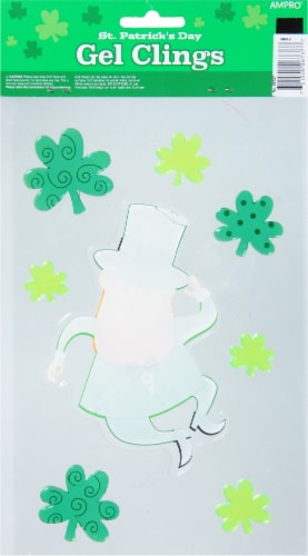 Ampro St. Patrick's Day Leprechaun Gel Clings Perspective: back