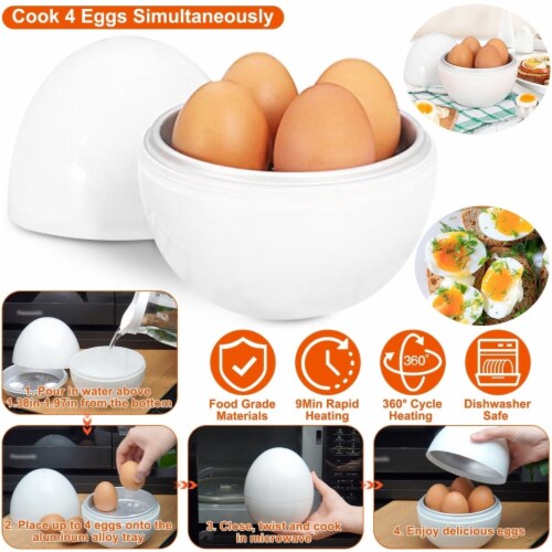 Microwave Egg Boiler Soft Medium Hard Egg Steamer Ball Shape Cooker, 1 unit  - Foods Co.