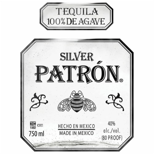 Patron Silver Tequila Perspective: back