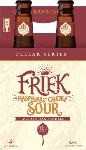 Odell Brewing Friek Raspberry Cherry Sour Beer Perspective: back