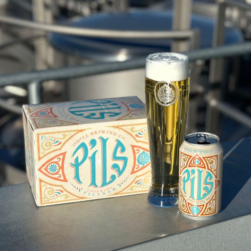 Odell Brewing Pils Bohemian Pilsner Craft Beer Perspective: back