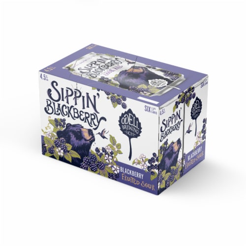 Odell Brewing Sippin' Blackberry Fruited Sour Craft Beer Perspective: back