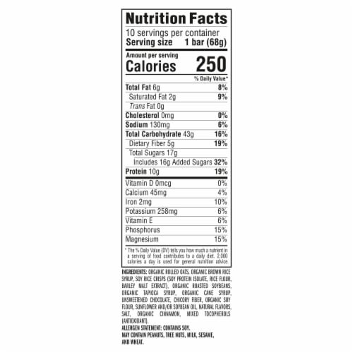 CLIF BAR Chocolate Chip Energy Protein Bars Perspective: back
