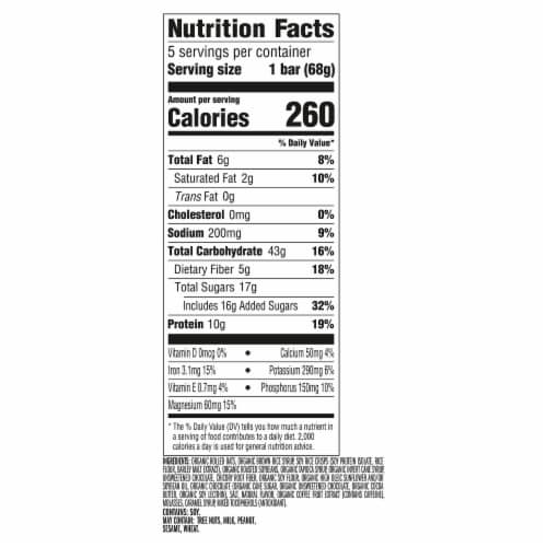 CLIF BAR Caffeinated Caramel Chocolate Chip Flavor Energy Protein Bars Perspective: back