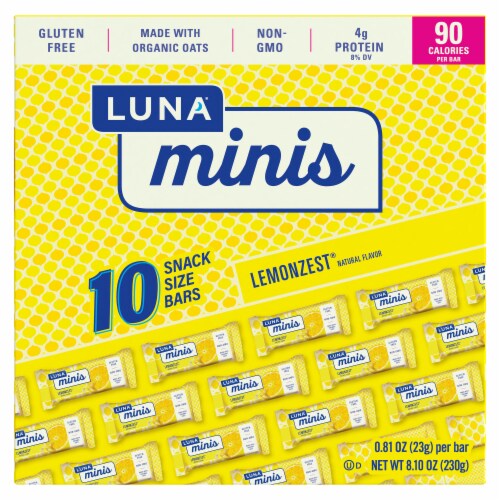 LUNA® Minis LemonZest® Whole Nutrition Bars Perspective: back