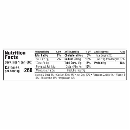 Clif Bar® Coffee Collection Vanilla Almond Latte Energy Bar Perspective: back