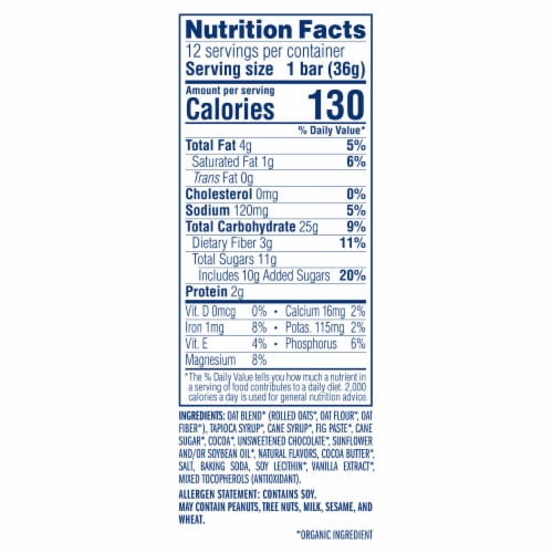 Clif Kid Zbar Chocolate Brownie Organic Snack Bars Perspective: back