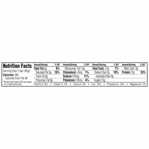 Luna Chocolate Salted Caramel Protein Bars Perspective: back
