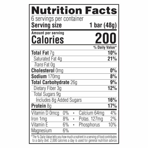 LUNA® Chocolate Dipped Coconut Nutrition Bars Perspective: back