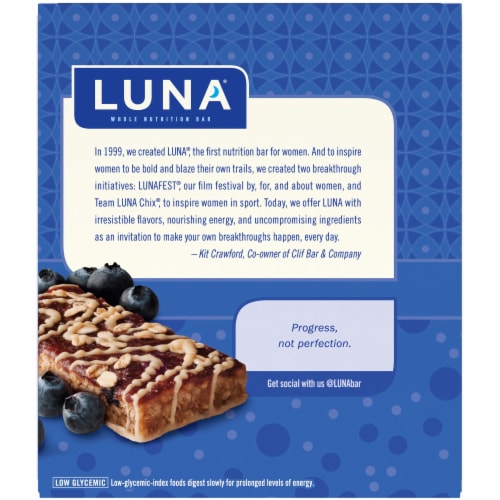 Luna® Blueberry Bliss Nutrition Bars Perspective: back