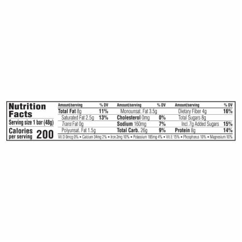 Luna Bar Mashups Peanut Butter + Fudge Gluten Free Nutrition Snack Bars Perspective: back