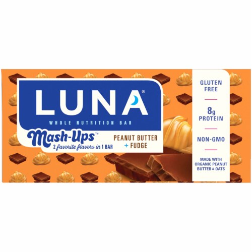Luna® Mash-Ups™ Peanut Butter & Fudge Whole Nutrition Bars Perspective: back