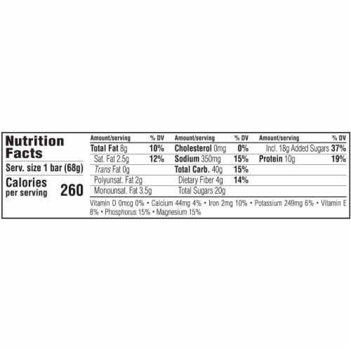 Clif Bar® Sweet & Salty Chocolate Peanut Butter with Sea Salt Energy Bar Perspective: back