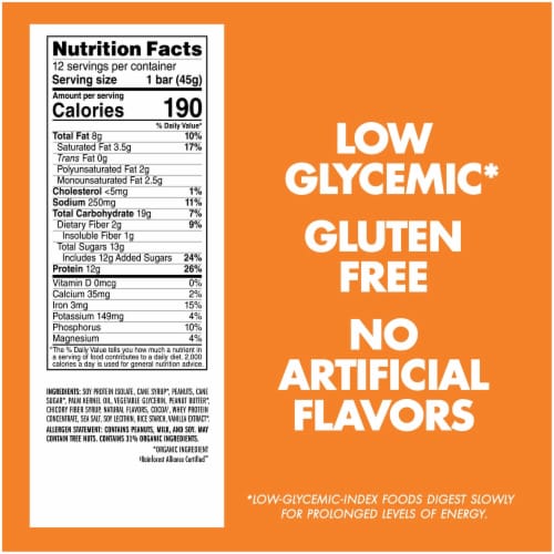 Luna® Chocolate Peanut Butter Protein Bars Perspective: back
