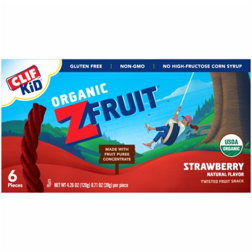 Clif Kid® Organic ZFruit® Strawberry Twisted Fruit Snack Perspective: back
