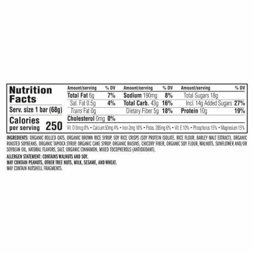 Clif Bar Oatmeal Raisin Walnut Energy Bar Perspective: back