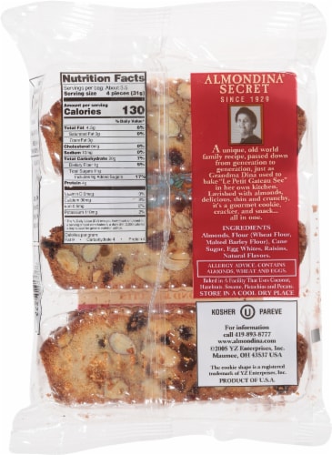 Almondina® Original Almond Biscuits Perspective: back