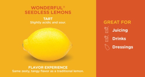 Wonderful® Naturally Seedless Lemons Bag Perspective: back