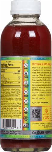 GT's Synergy® Organic Trilogy® Raw Kombucha Perspective: back