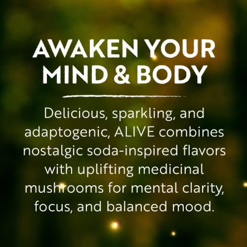 Alive Mushroom Elixir, Lemon Lime Perspective: back