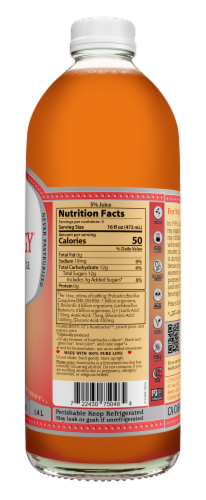 GT's Synergy Raw Kombucha Peach Paradise Perspective: back