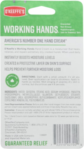 O'Keeffe's® Working Hands Hand Cream Perspective: back