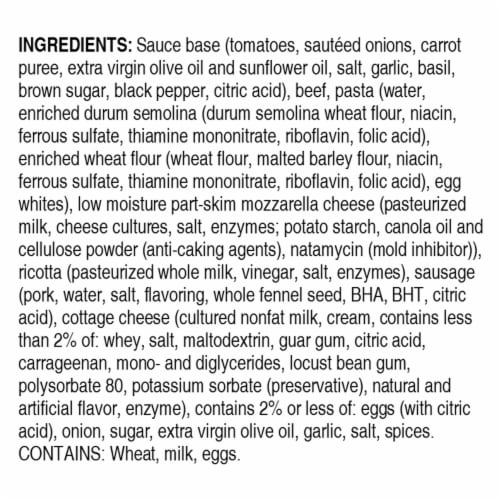 Ukrop's™ Authentic Italian Lasagna Perspective: back