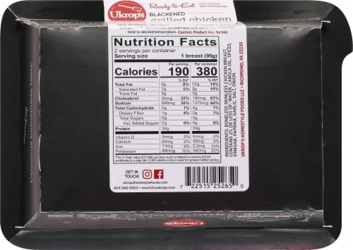 Ukrop's™ Blackened Grilled Chicken Breast Perspective: back