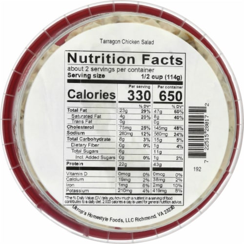 Ukrop's™ Tarragon Chicken Salad Perspective: back
