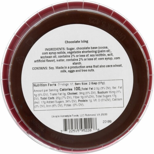 Ukrop's™ Chocolate Icing Perspective: back