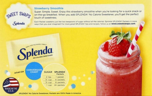 Splenda No Calorie Sweetener Packets Perspective: back