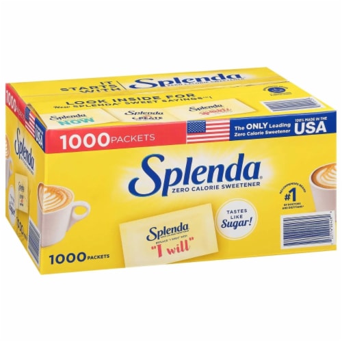 Splenda Zero Calorie Sweetener Packets (1,000 Count) Perspective: back