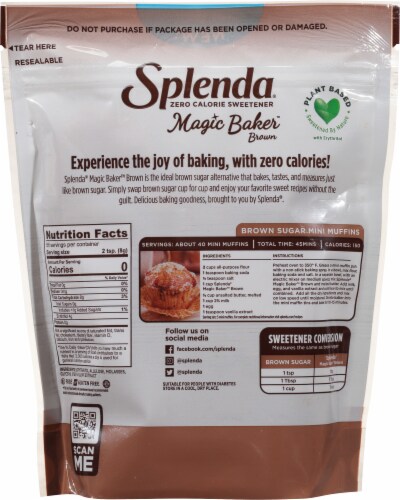Splenda® Magic Baker Brown Sweetener Perspective: back