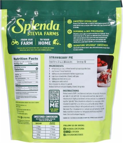 Splenda Stevia Zero Calorie Sweetener Perspective: back