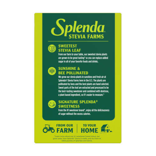 Splenda® Stevia Sweetener Packets Perspective: back