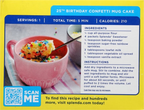 Splenda® Zero Calorie Sweetener Packets Perspective: back