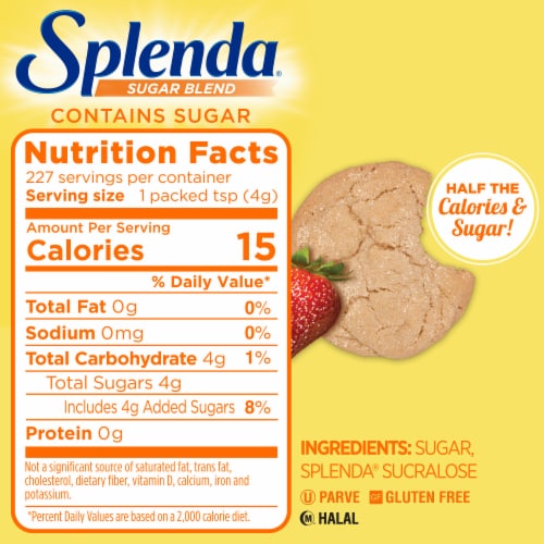 Splenda Sugar Baking Blend Perspective: back