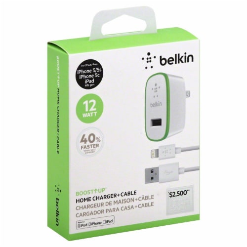 Belkin Swivel Charger with Lightning ChargeSync Cable - White Perspective: back