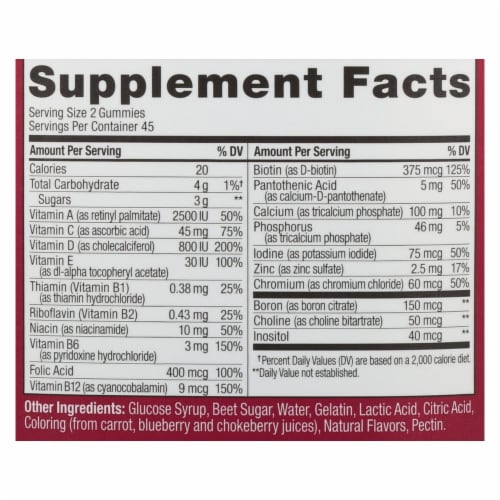 Olly - Vitamins Multi Womens Berry - 1 Each - 90 CT Perspective: back