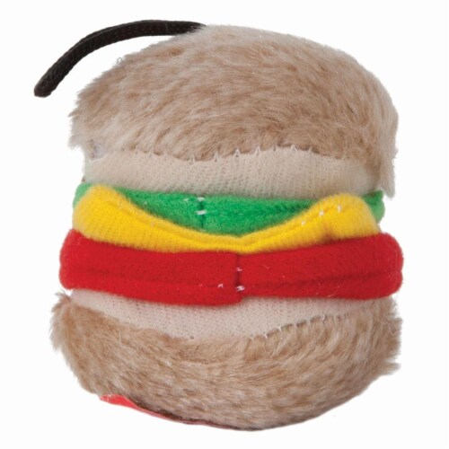 stuffed hamburger dog toy