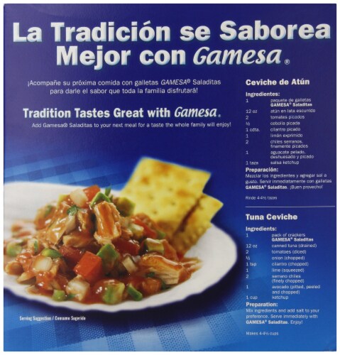 Gamesa Saladitas Saltine Crackers 14.7 Oz (Pack of 20) Perspective: back