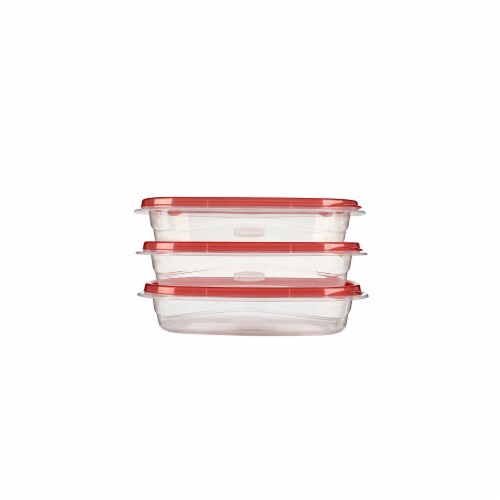 Rubbermaid Takealongs Food Storage Container Rectangle Red (Pack of 48) Perspective: back