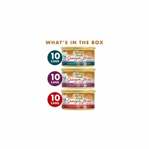 Fancy Feast Gravy Lovers Poultry Beef Feast Variety Pack Wet Pack of 32 32 pack QFC