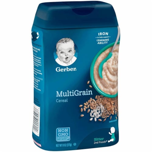 Gerber 1st Foods Cereal for Baby Grain & Grow Baby Cereal Multigrain (Pack of 12) Perspective: back