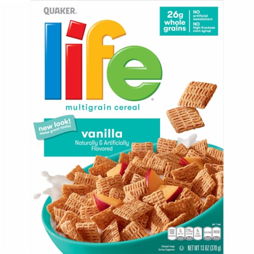 Quaker Life Cereal, Vanilla (Pack of 8) Perspective: back