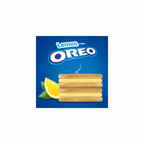 Oreo Lemon Creme Sandwich Cookies Family Size (Pack of 20) Perspective: back