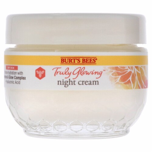 Burt S Bees Truly Glowing Night Cream for Dry Skin 1.8 Fluid Ounces (Pack of 2) Perspective: back