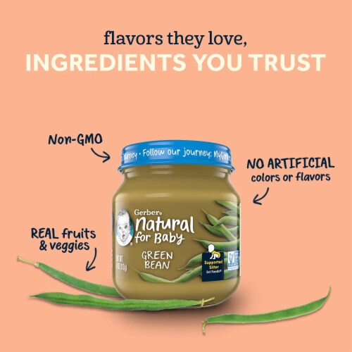 Gerber 1st Food Natural Glass Apple Baby Meals - 4oz (Pack of 6) Perspective: back