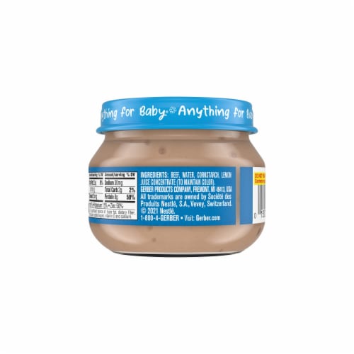 Gerber 2nd Foods Mealtime for Baby Baby Food Beef and Gravy 2.5 Oz Jar (Pack of 12) Perspective: back