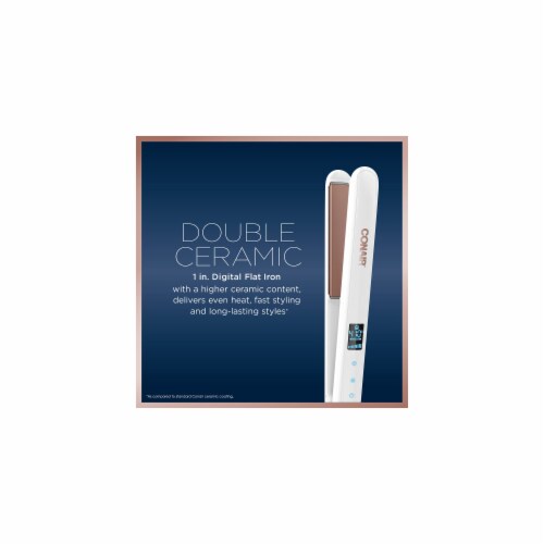 Ceramic Flat Iron Digital 1.0-Inch Straighten and Shine for Salon (Pack of 6) Perspective: back